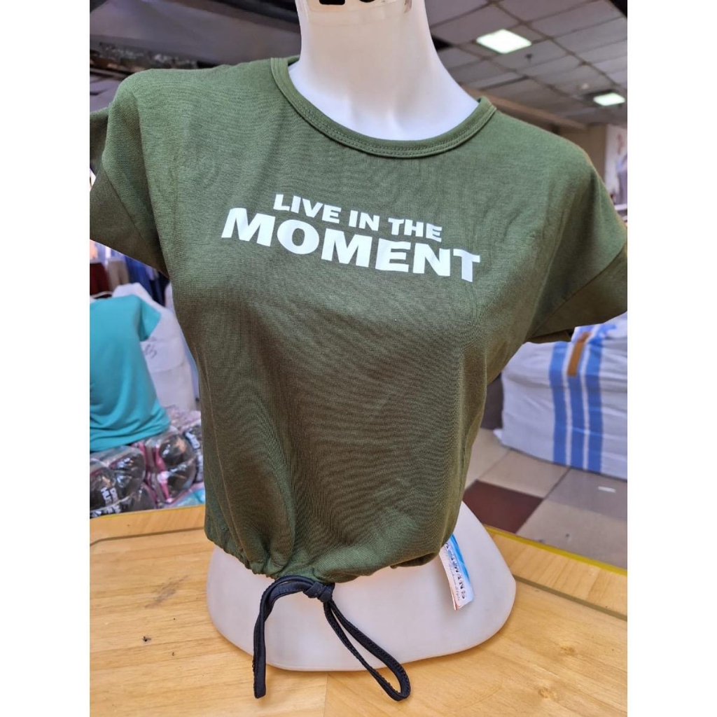 Love In the moment atasan spandex / atasan kaos wanita  kaos otd / kaos crop top polos basic