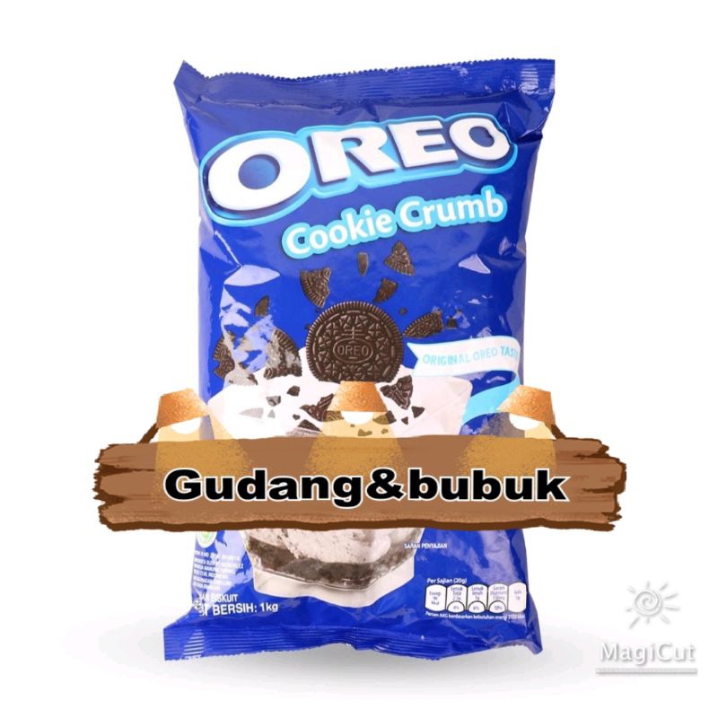 

Oreo Cookie Crumb 1kg - Topping Remahan Biskuit Cokelat Kemasan Original_Gudang_Bubuk