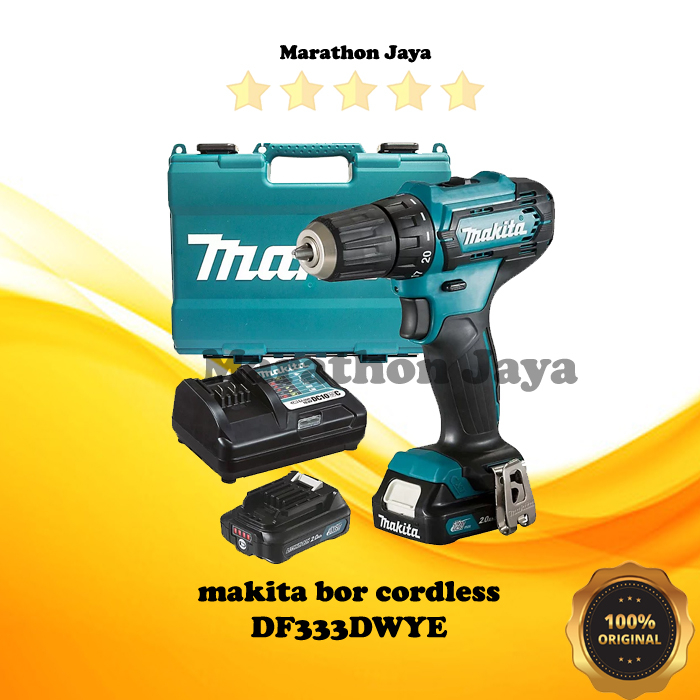 Makita Bor cordless DF333DWYE bor baterai makita