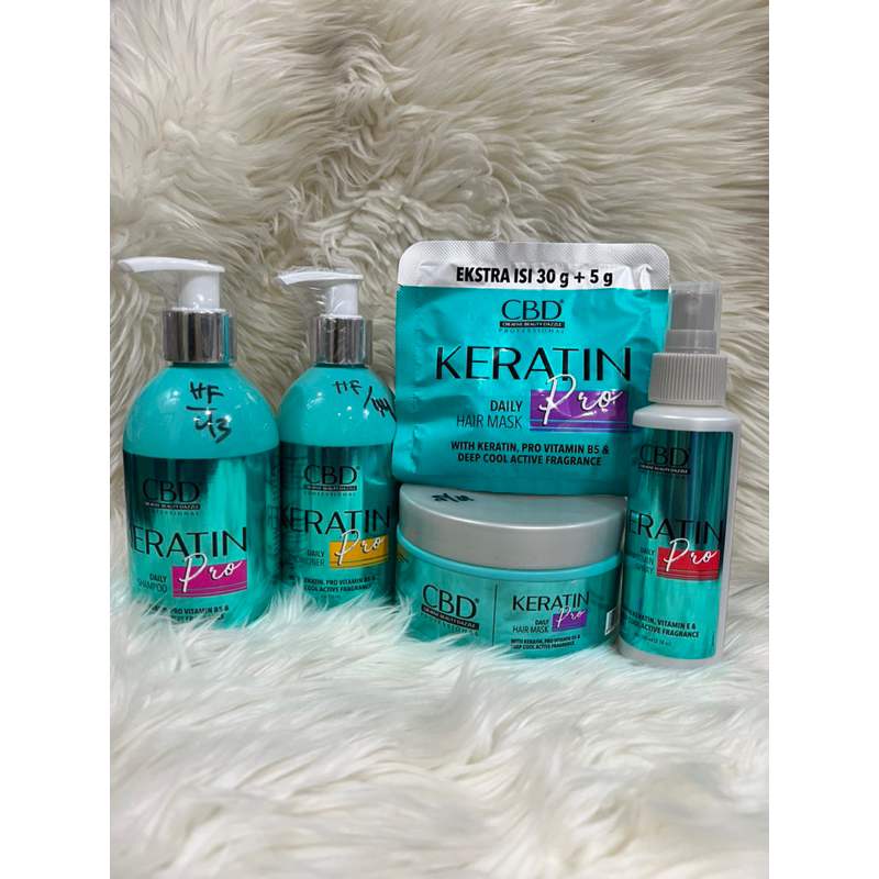 CBD KERATIN Profesional paket  5 in 1 hair mask + shampoo + conditioner + vitamin + mask sachet