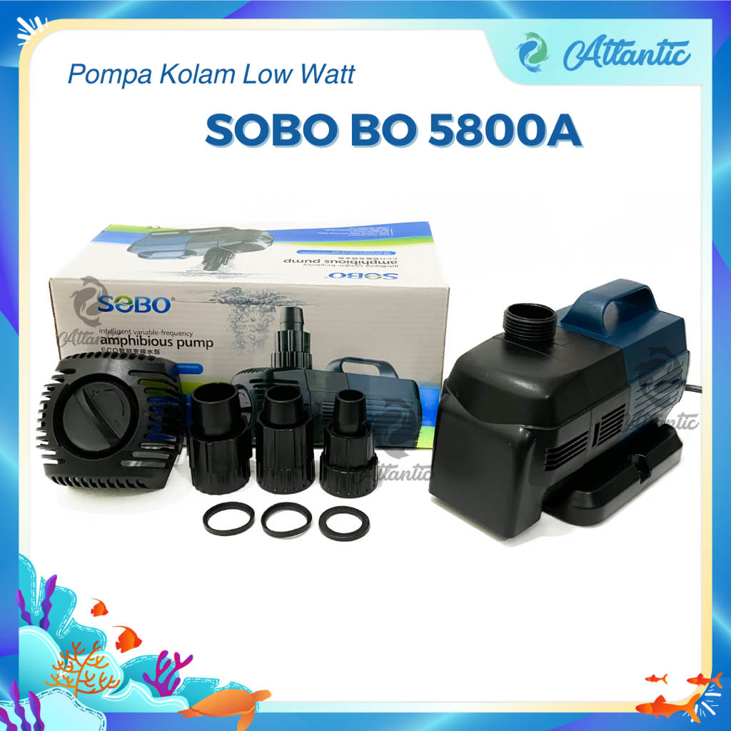 Sobo Amara BO 5800A 5800 A Pompa Celup Air Kolam Aquarium Amphibious Submersible Water Pump Ikan Hidroponik