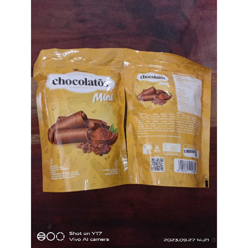 

Chocolatos Mini 70gr, Beng-Beng Share It 95gr, Kalpa Share It 90gr, Tango Wafer Royal Chocolate 100gr, Tango Wafer Vanila Delight 100gr