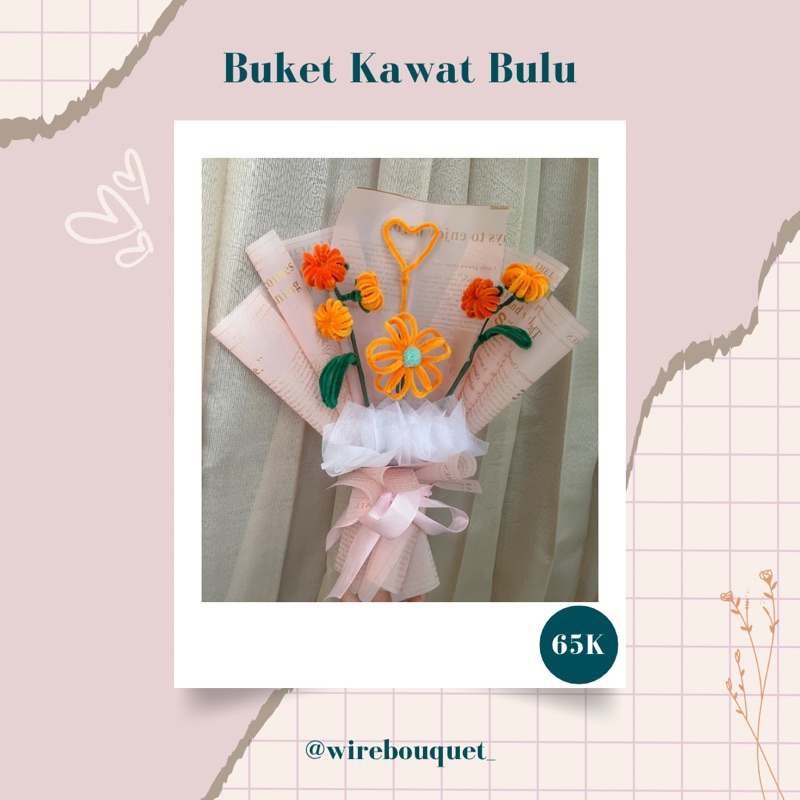 bouquet kawat bulu