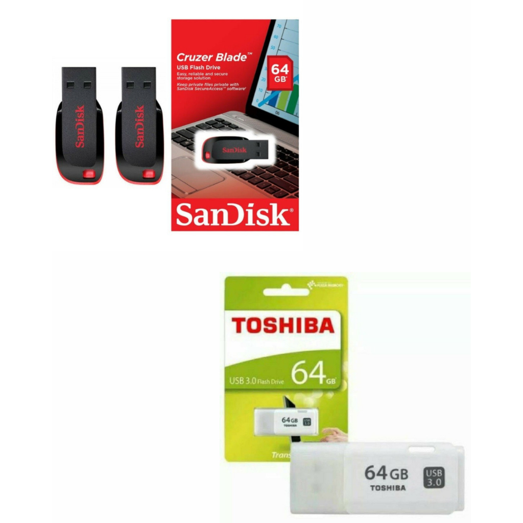 Flashdisk 64GB Sandisk/Toshiba Original