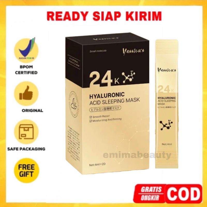 YESSICA SLEEPING MASK 1 BOX / YESSICA’S 24K HYALURONIC ACID SLEEPING MASK