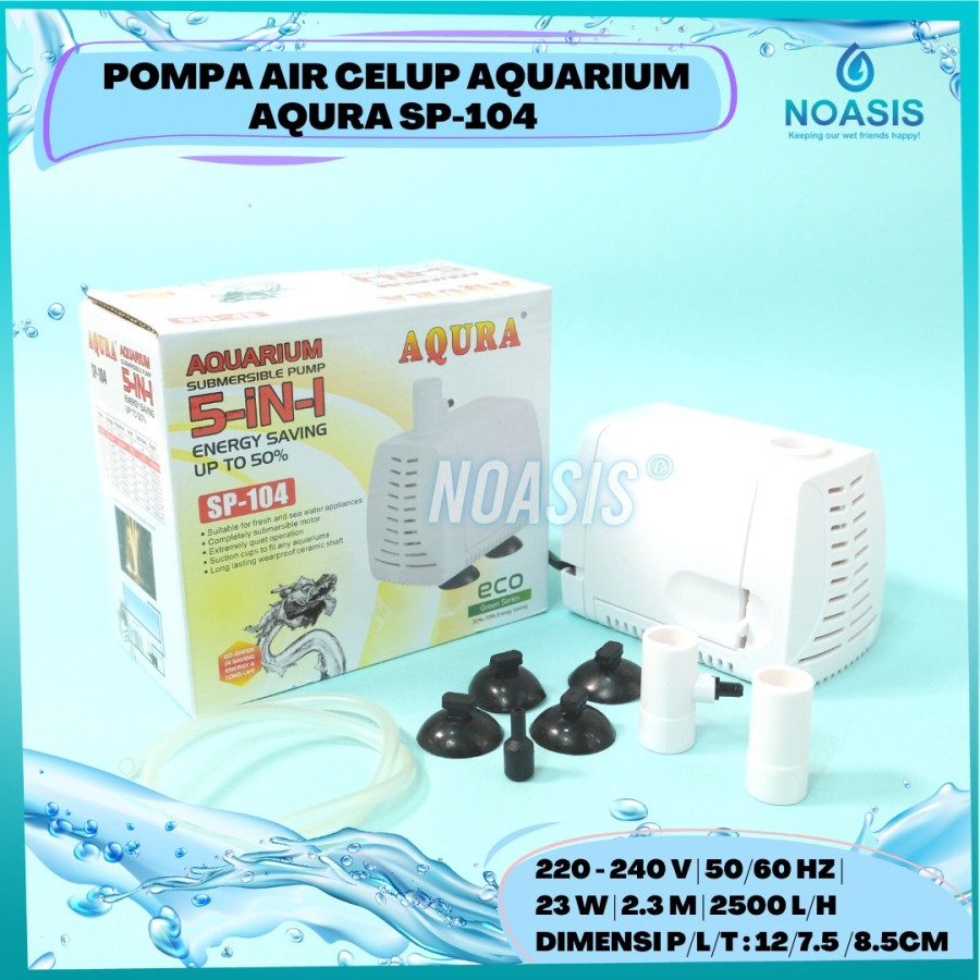 AQURA Pompa Air Celup Aquarium AQURA sp 104 Sp - 104 23 W 2500 L/H