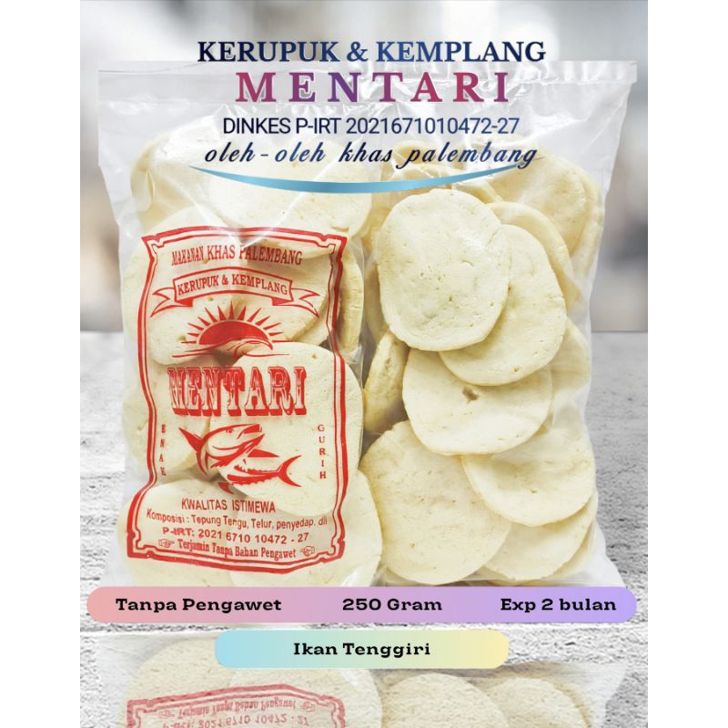 

Kerupuk/Kemplang Super Peser(Besar) Ikan Tenggiri Khas Palembang 250 Gram