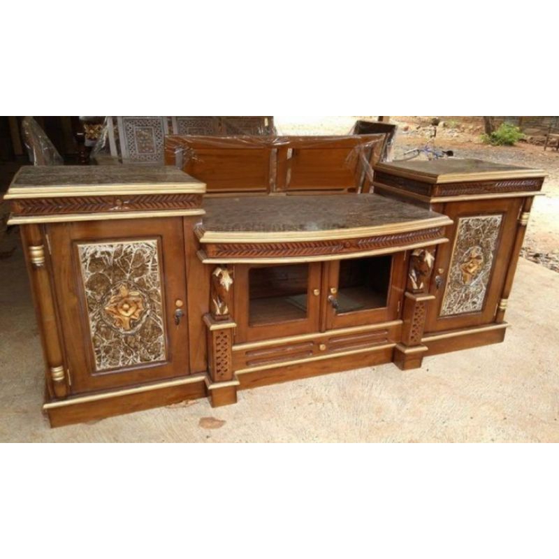 Bufet tv kuda kayu jati ukir jepara