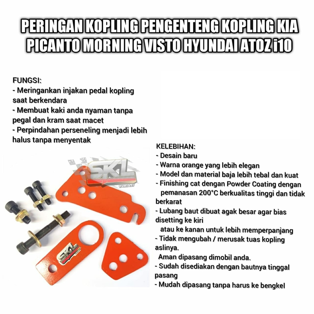 Peringan Kopling Kia Picanto Morning Visto Hyundai Atoz i10