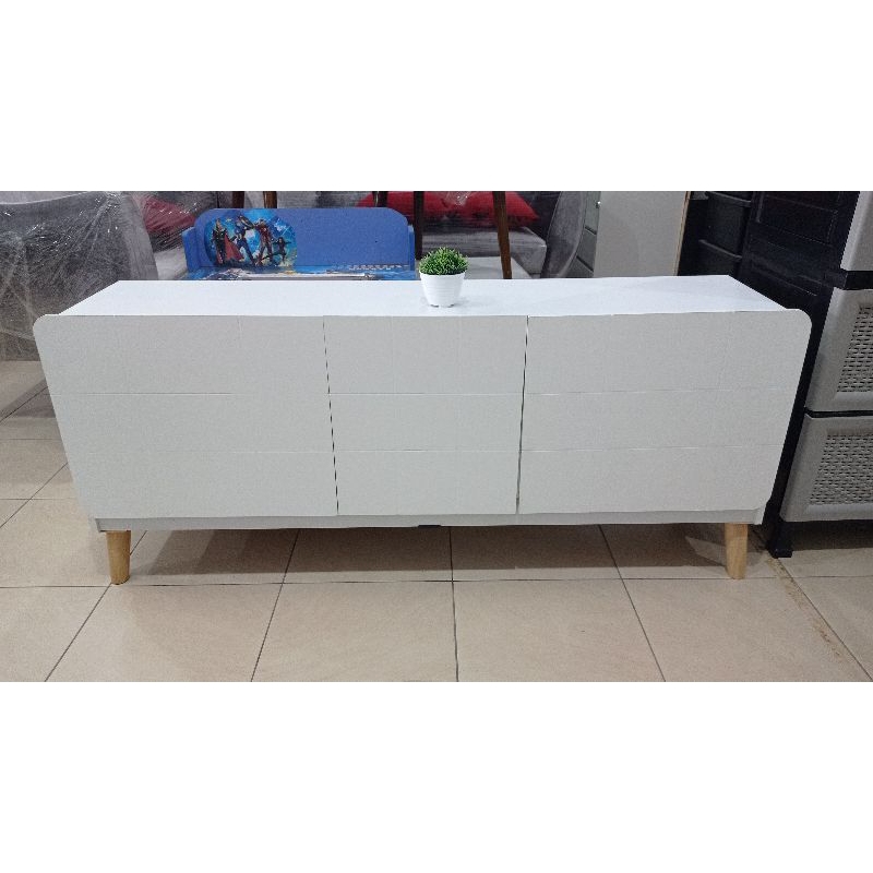 Lemari Serbaguna Berkaki 150cm AVR015 - Cabinet Multifungsi Minimalis - Rak TV 3 Pintu - Medan