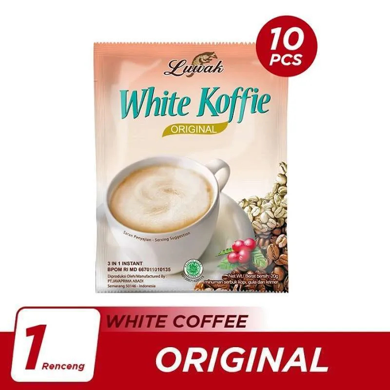 

Kopi Luwak White Koffie Original Kopi Instan 20 g [ 10 Sachet/ 1 Renceng ]