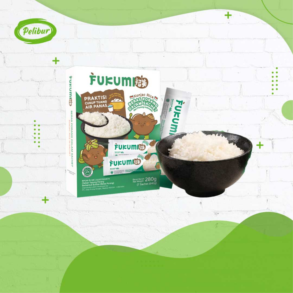 

Fukumi Beras Porang Konjac Rice Sachet 1 Box