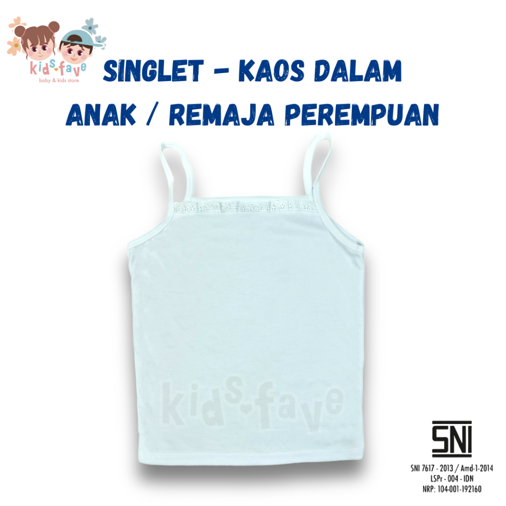 Tanktop Singlet Remaja - Kaos Dalam Anak Remaja Perempuan - Singlet Kaos Dalam Anak Sekolah Perempua