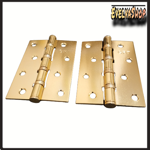 Sepasang Engsel Pintu  Engsel Jendela Kuning Tebal 4 Inch