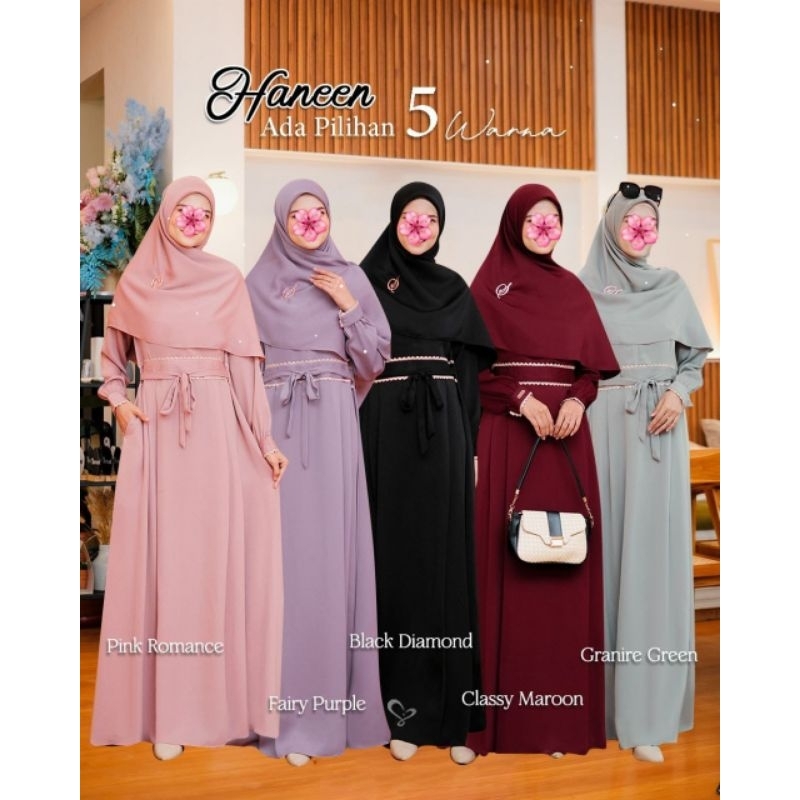 HANEEN DRESS SET SQUARE (GAMIS SET JILBAB SEGIEMPAT) BY SALVINA HIJAB
