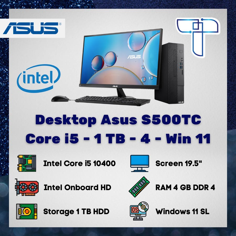 Desktop PC Komputer Asus S500TC - Windows 11 - i5 - 1 TB - 4