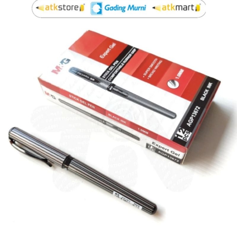 

M&G Ballpoint Expert Gel Broad Pen 1.0 mm Barrel Stripe Design Smooth Write - Pulpen Tanda Tangan 1.0 MM - AGP13672