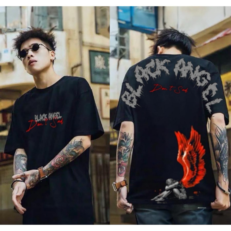 BAJU KAOS DSITRO PRIA KEREN COTTON COMBAD 30s / KAOS POLOS HITAM / KAOS GAMBAR / KAOS ANIME/ KAOS DI