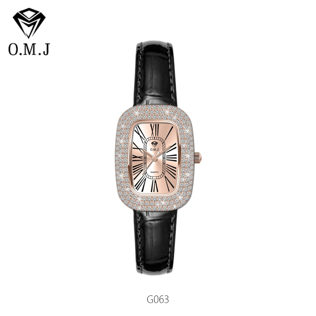 COD OMJ Watch G063 Jam Tangan Wanita Original Terbaru 3ATM Anti Air Fashion Simple Santai Elegant Lu