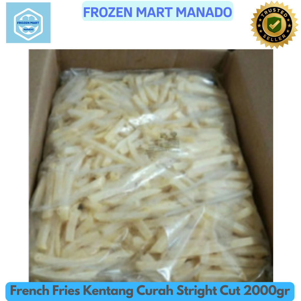 

French Fries Kentang Curah Stright Cut 2000gr - Frozen Mart Manado (Frozen Food Manado)