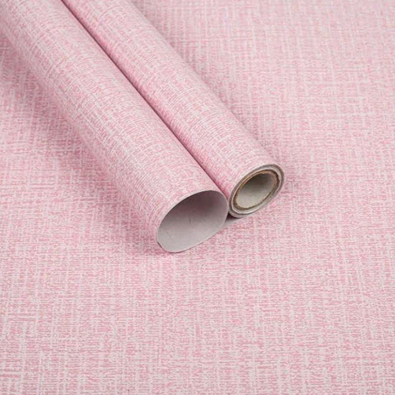 Wallpaper Dekorasi Dinding Pink Polos Bertekstur Serat Kain Mewah Cocok Untuk Ruang Tamu Dan Ruang K