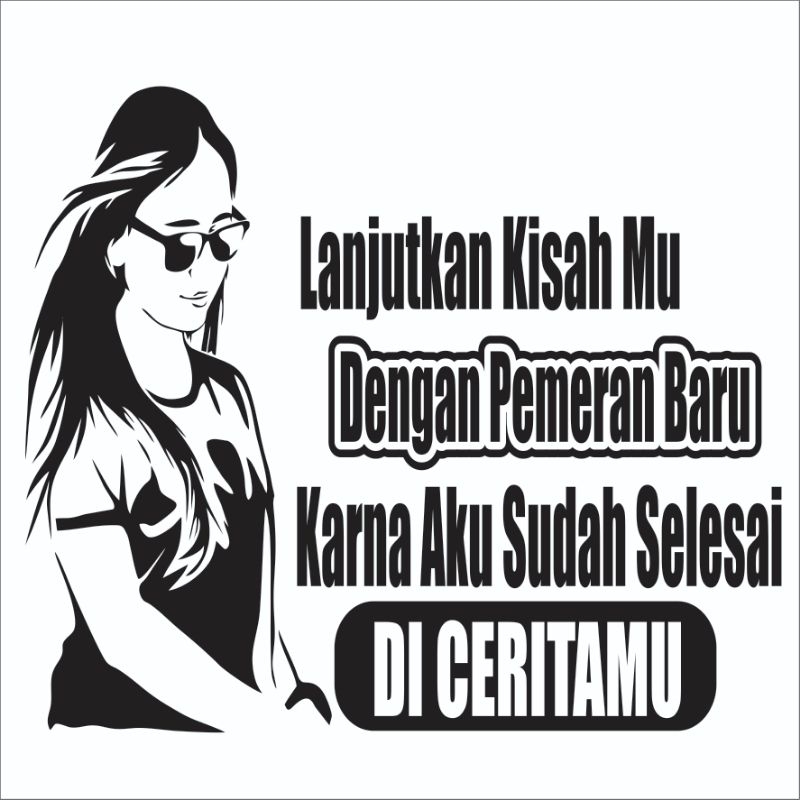 Stiker Cutting Variasi Kaca Samping Mobil/Truk