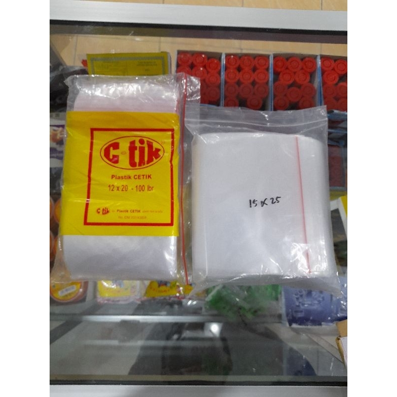 Plastik Klip merk C-Tik 12x20 dan 15x25 per pack