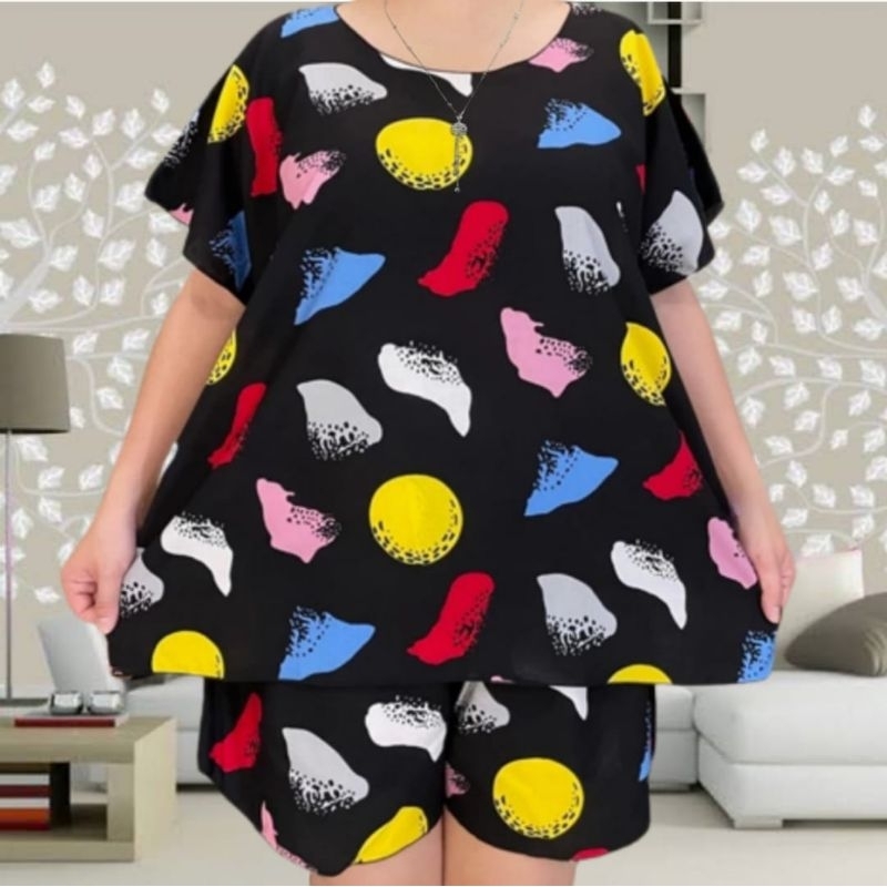 setelan wanita size XXXXL jumbo LD 143 CM one set baju celana wanita setelan rayon jumbo wanita baju