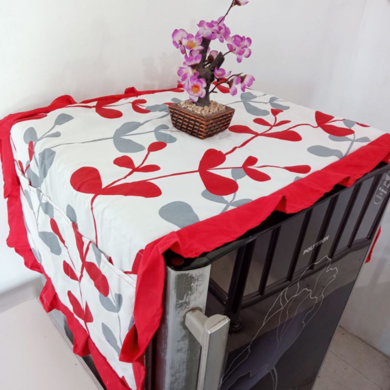 Tutup Kulkas Kain Katun Busa Aneka Motif COD Terlaris