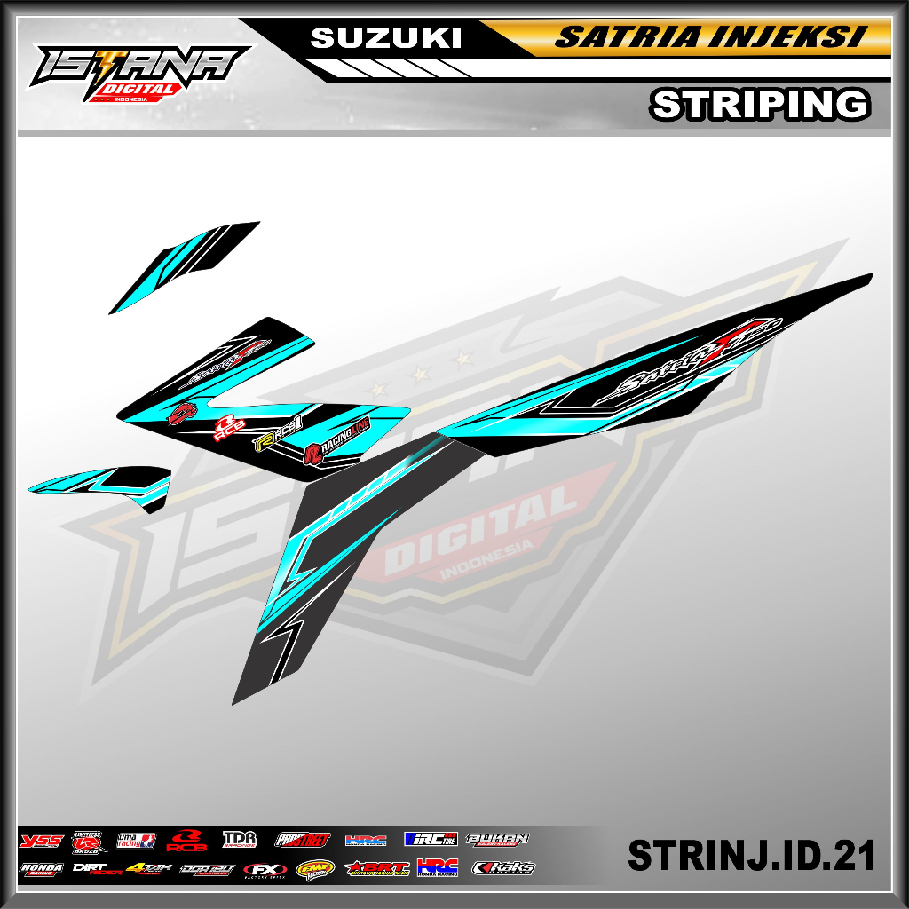 Stiker Striping SATRIA FU INJEKSI - Sticker Stripping Variasi Motor SATRIA FU INJEKSI Motif Racing -