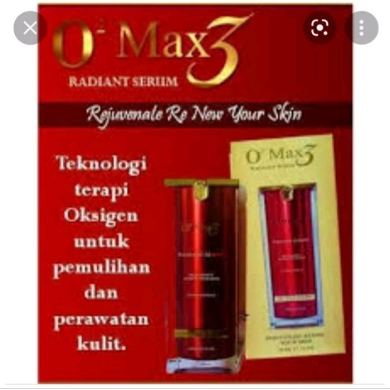 Serum Anti Penuaan O2Max3 / Serum Terapi Oksigen O2 Max3 Original 100% Rf3 World Firmax3