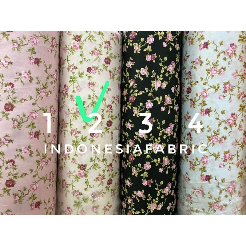 Kain Katun Jepang motif KJ392 tokai senko japan design ori bahan gamis tunik mukena kemeja seragam c