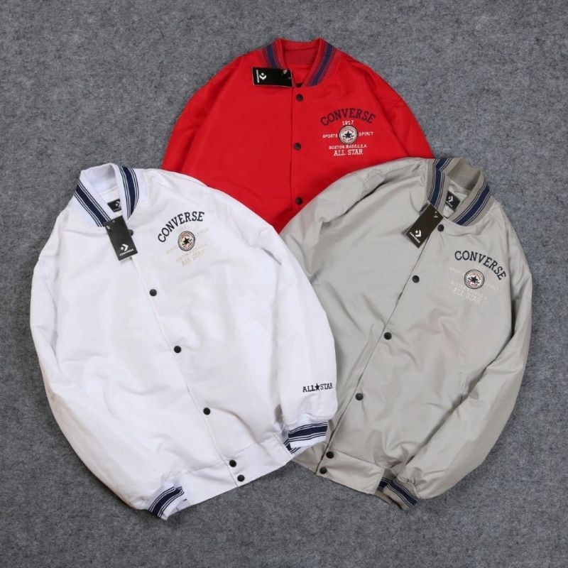 JACKET BOMBER VARSITY CONVERSE ALLSTARS FULL BORDIR HIGH QUALITY FULLTAG LEBEL