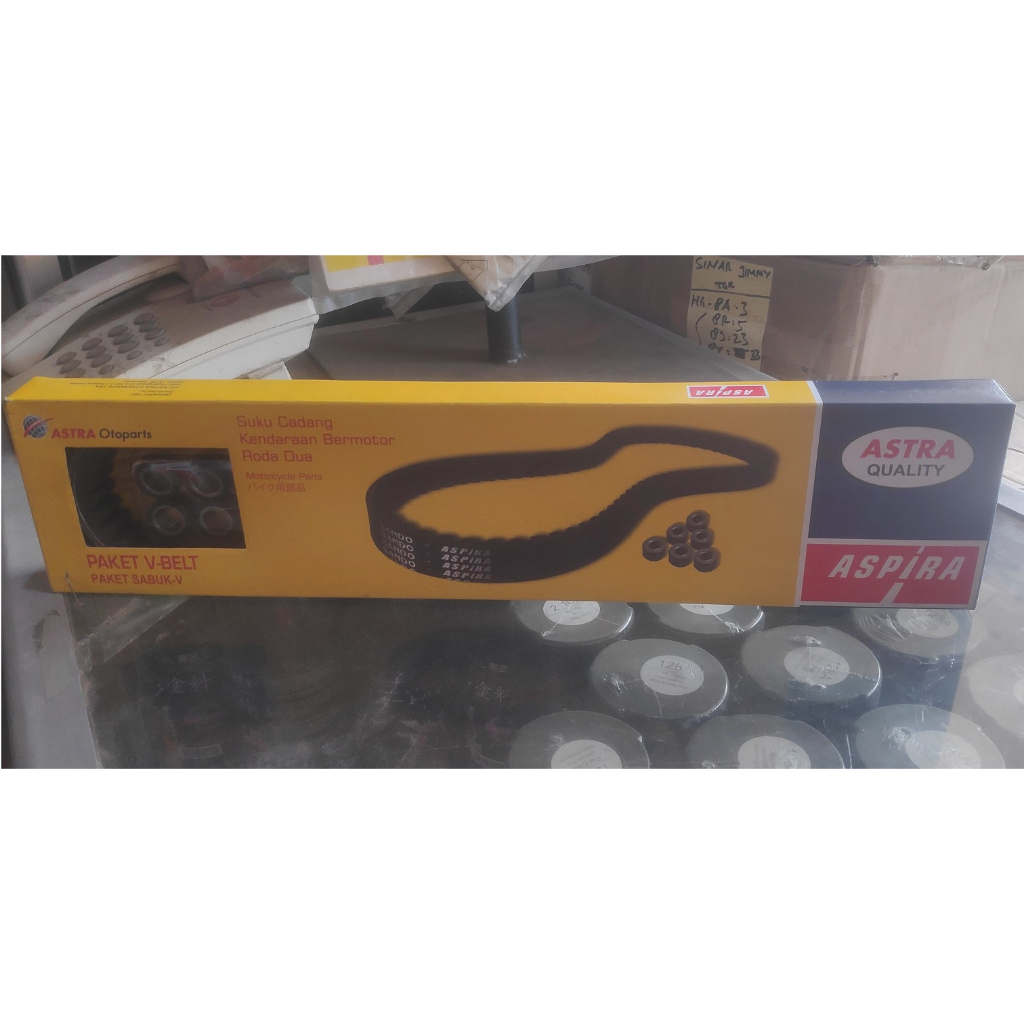 van belt vbelt v-belt vanbelt set plus roller Aerox 155 aspira original