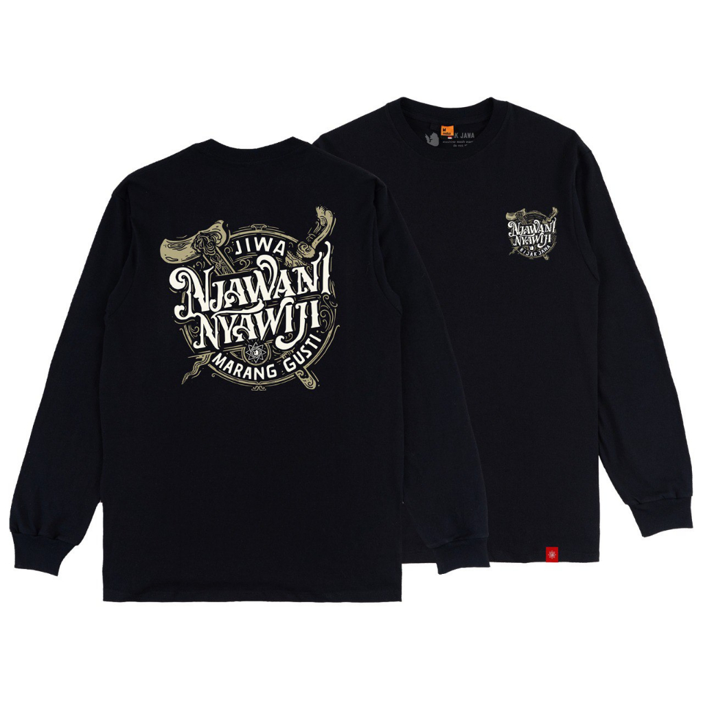 KAOS BIJAK JAWA JIWA NJAWANI NYAWIJI LENGAN PANJANG