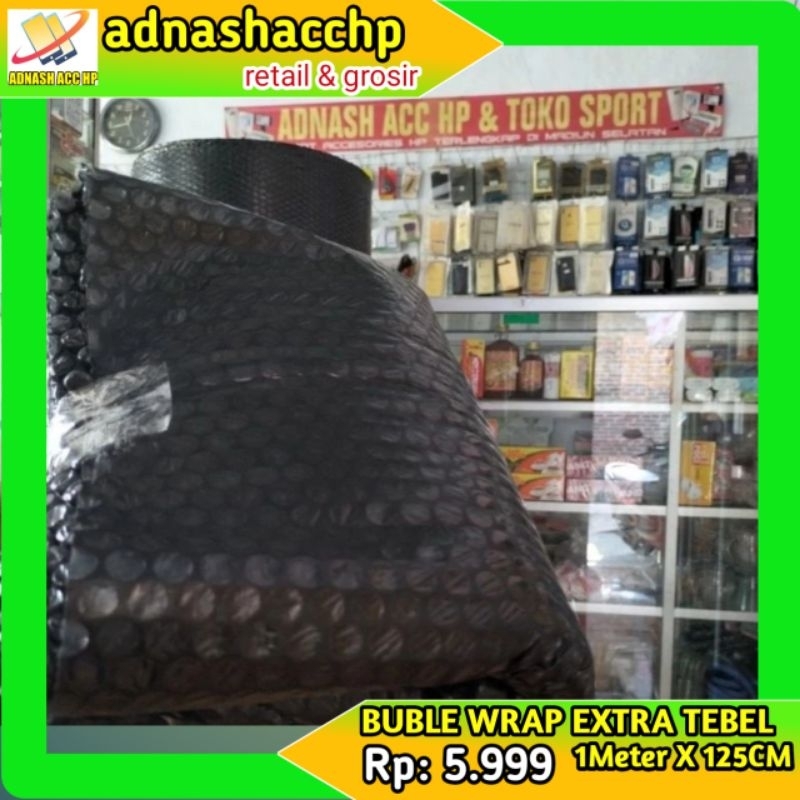 

BUBLE WRAP hitam 1METER X 125CM EXTRA TEBEL 1ROLL 3KG