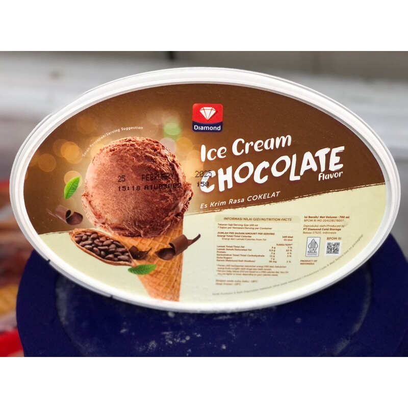 

Diamond Ice Cream Chocolate / Es Krim Coklat 700ml