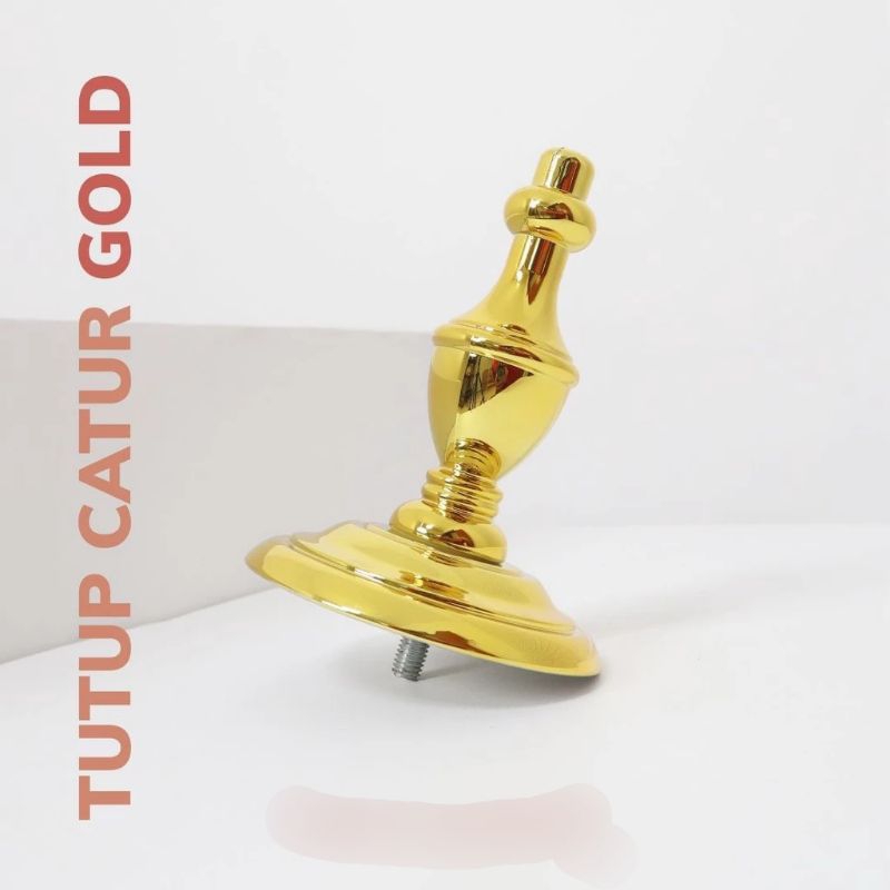 Tutup Kepala Catur Gold Emas DM Robot Manekin Tangan Kayu