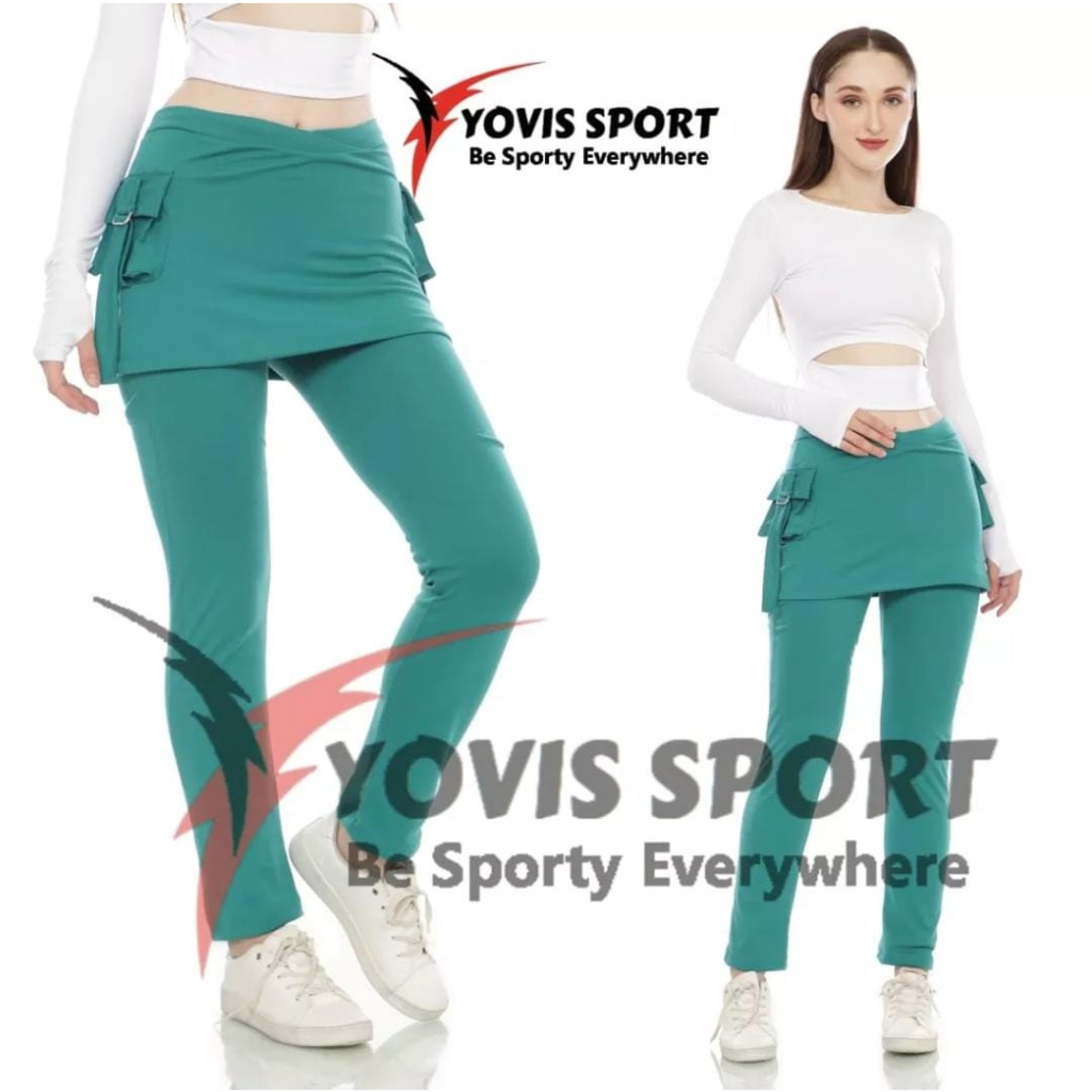 celana olah raga  rok kantong wanitacelana senam rok kantong samping celana rok kantong yovis