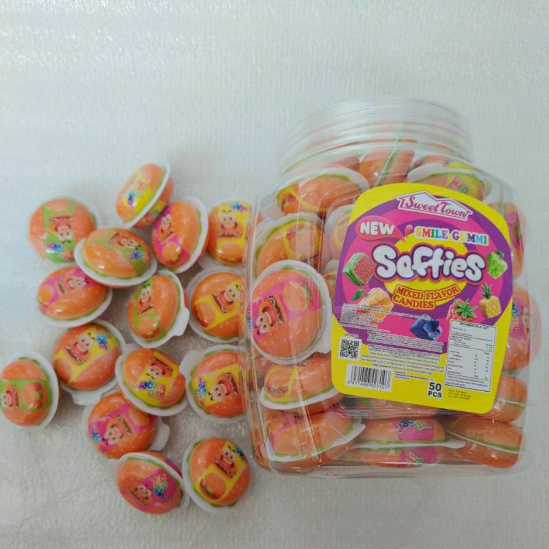 Permen Lunak SOFTIES Burger 1 Toples isi 50 pcs