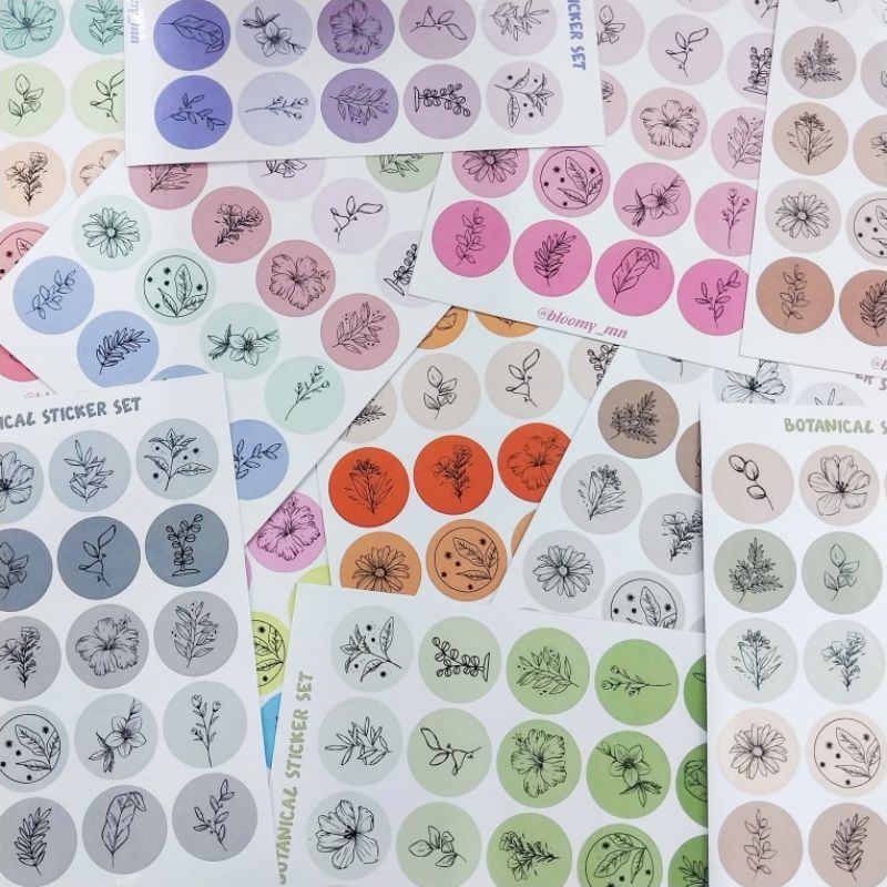 

BOTANICAL STICKER FOR JOURNALING / JURNAL STIKER / STICKER JOURNALS