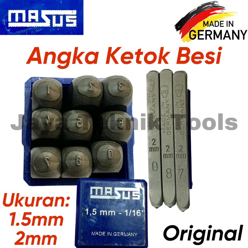 

Angka Ketok Masus 1.5 2 mm 9 pcs Besi Steel Punch Stamp Figure 0 - 9