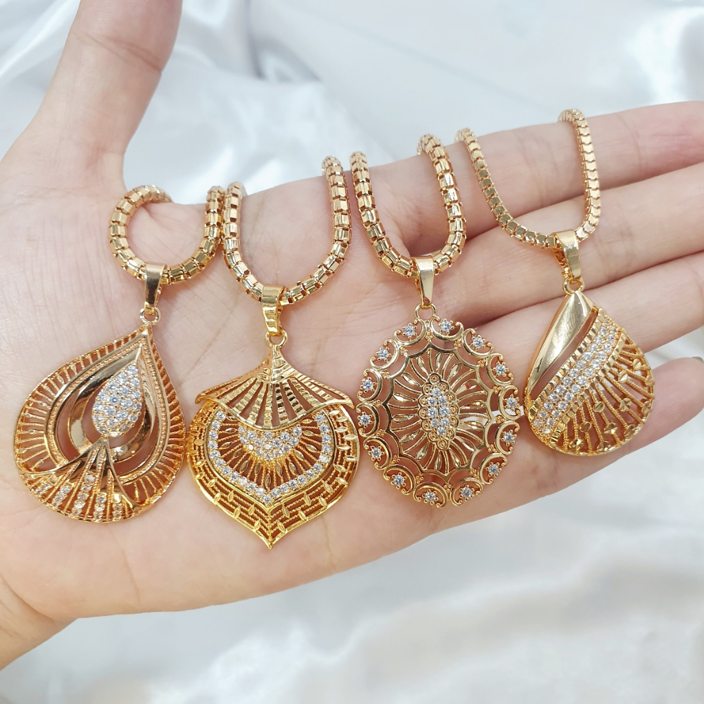Kalung hijab set liontin perhiasan xuping