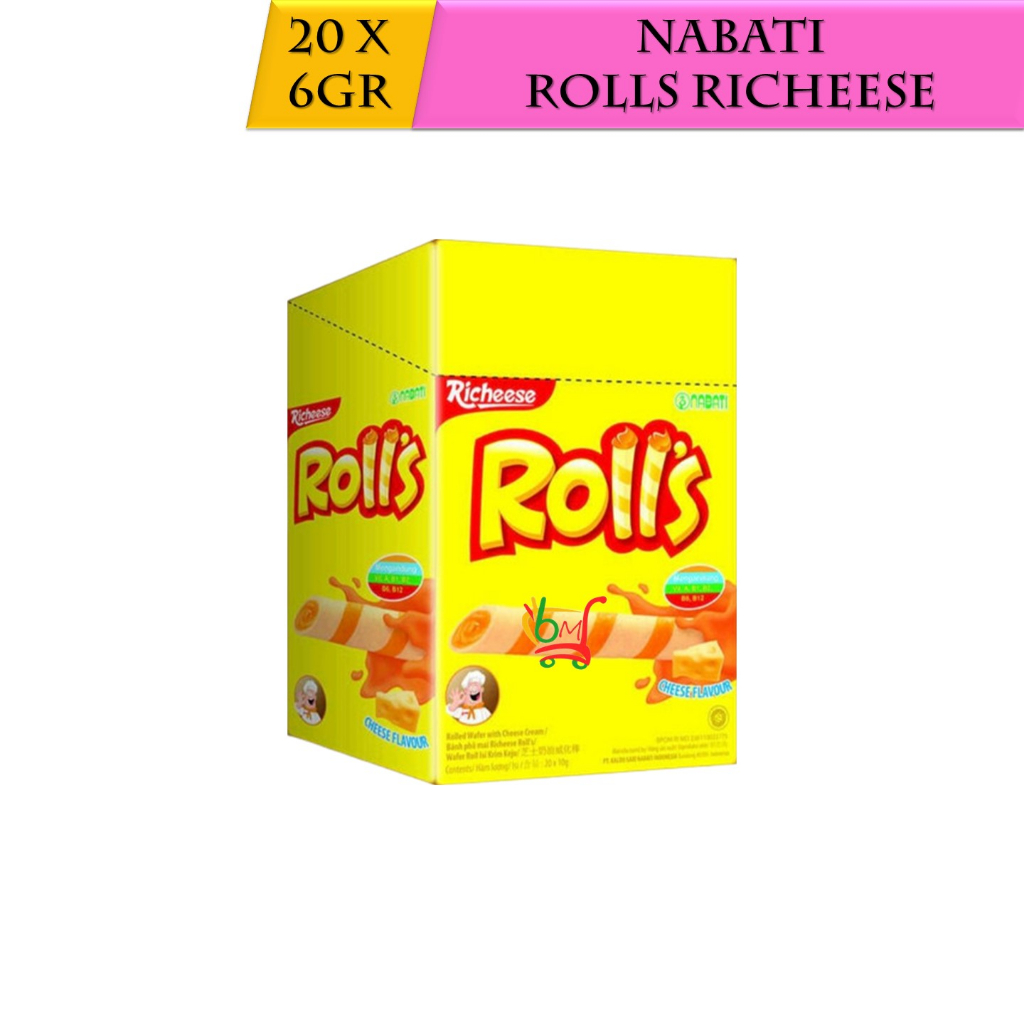 

Nabati Richeese Rolls Kemasan Box Isi 20 Pcs