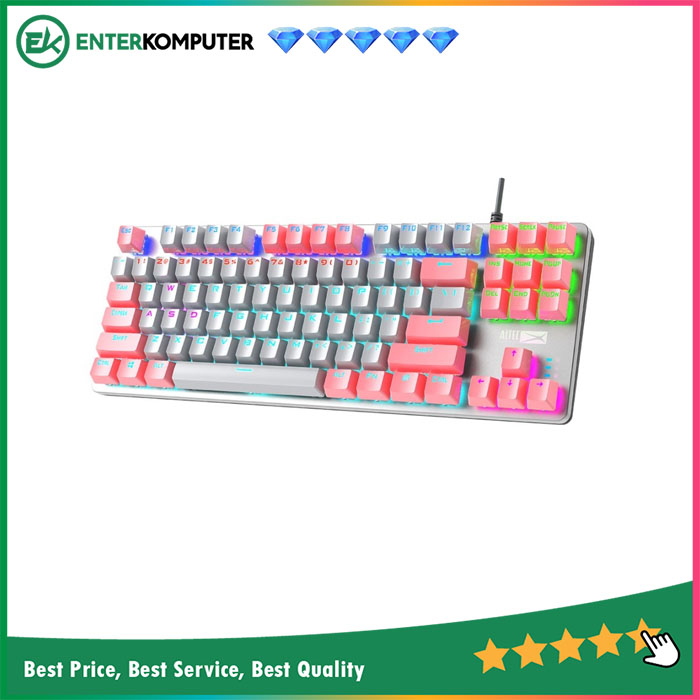 Altec Lansing ALGK-8404 DQ White Pink Mechanical Gaming Keyboard