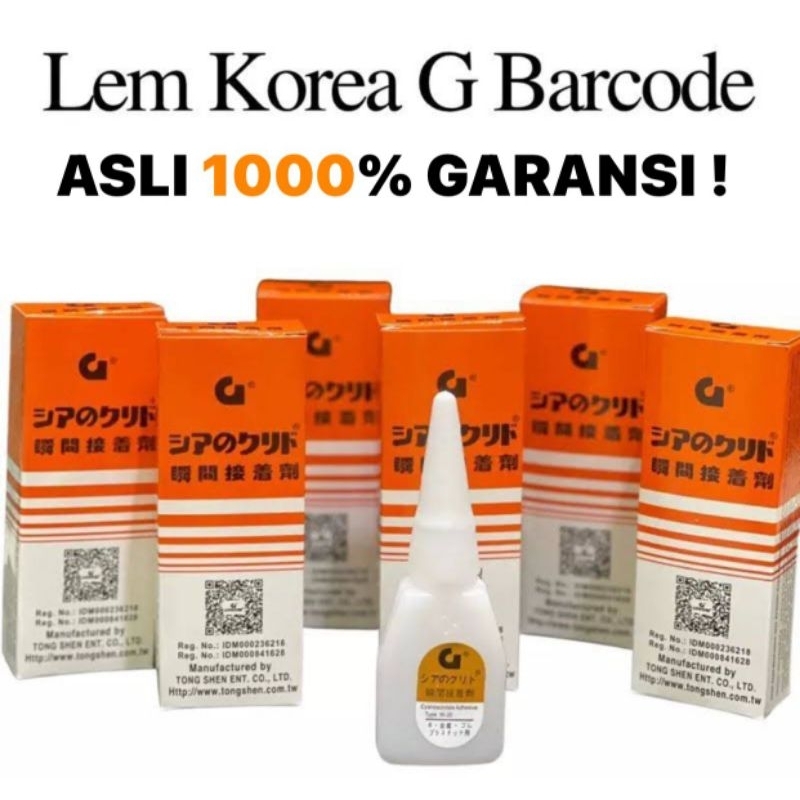 

Lem / Super Glue G Tong Shen Asli Original