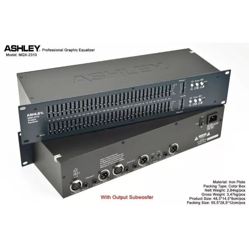 Equalizer Ashley MQX 2310 Output Subwoofer