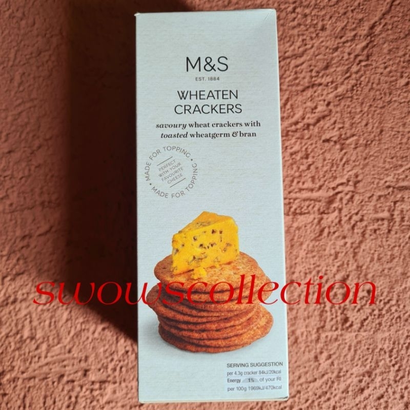 

M&S MARK MARKS & AND SPENCER WHEATEN CRACKERS CRACKER WHEAT BISCUIT BISKUIT GANDUM