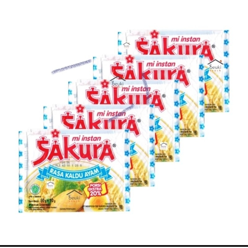 

mie sakura rasa kaldu ayam 5pcs . kuah seger