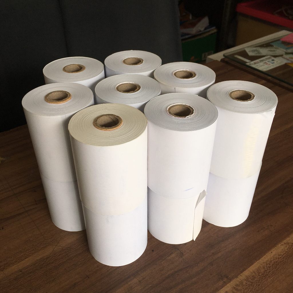 

Cod Kertas Thermal Polos Ukuran 67mmx80 / 70X80mm Bisa Beli Satuan BIRU / kirim grab/gosend ready